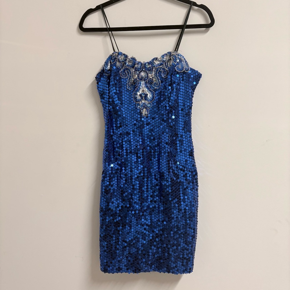 Vintage 80s‎ Sequin Nadine Mini Dress Size S Small